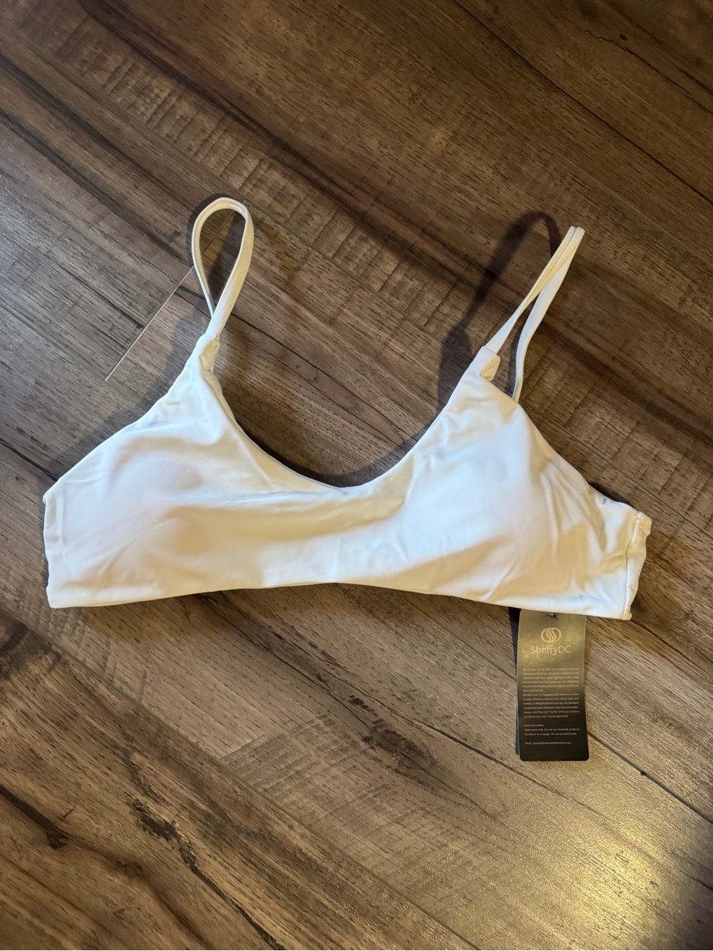 ShelbyDC White Scoop Bikini Top
